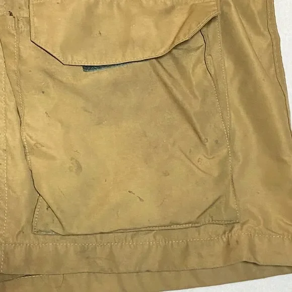 Vintage Holubar Gore tex hooded rain jacket cargo pockets work stains Large - Picture 8 of 12